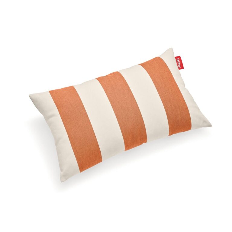 King Pude 66x40 cm Stripe Orange Creme