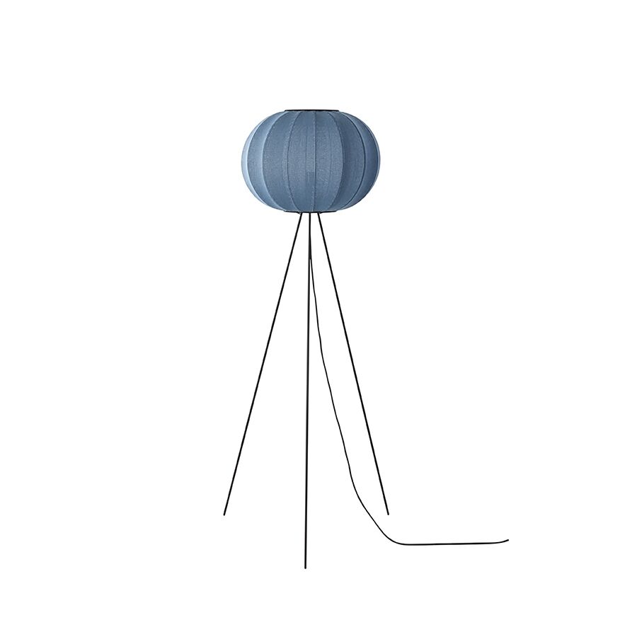 Knit-Wit Round Gulvlampe Høj Ø45 Blue Stone