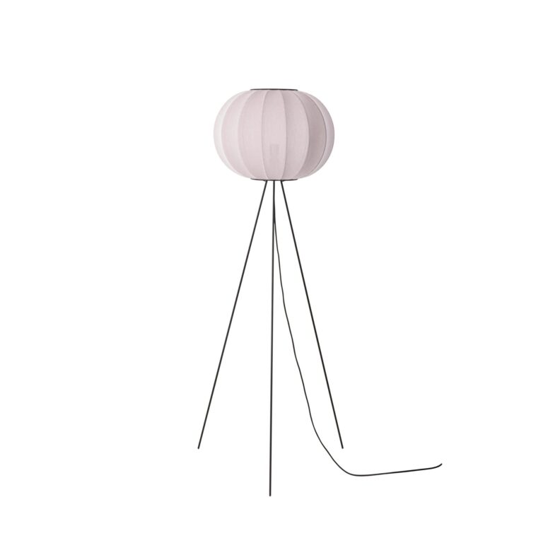Knit-Wit Round Gulvlampe Høj Ø45 Lyserød