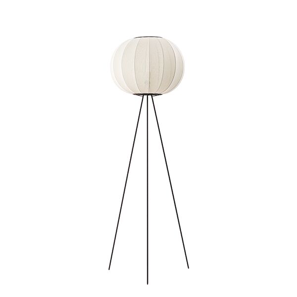 Knit-Wit Round Gulvlampe Høj Ø45 Pearl White