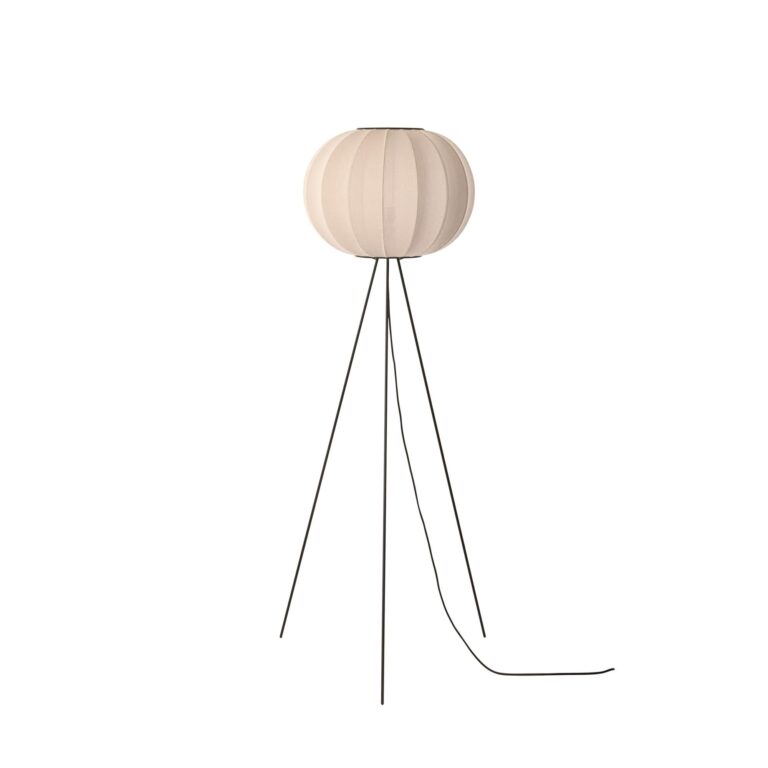 Knit-Wit Round Gulvlampe Høj Ø45 Sand Stone