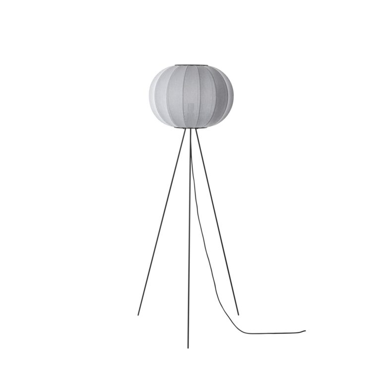 Knit-Wit Round Gulvlampe Høj Ø45 Sølv