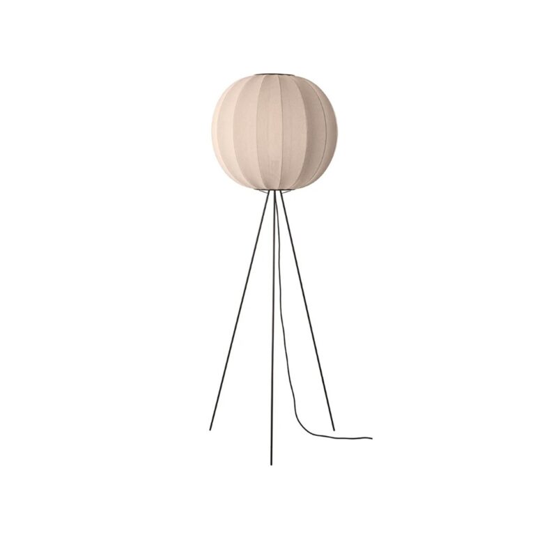 Knit-Wit Round Gulvlampe Høj Ø60 Sand Stone