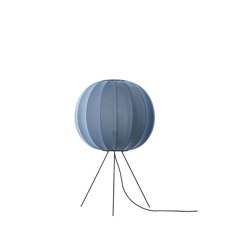 Knit-Wit Round Gulvlampe Ø60 Medium Blue Stone