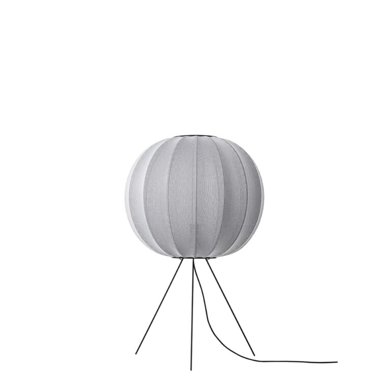 Knit-Wit Round Gulvlampe Ø60 Medium Sølv