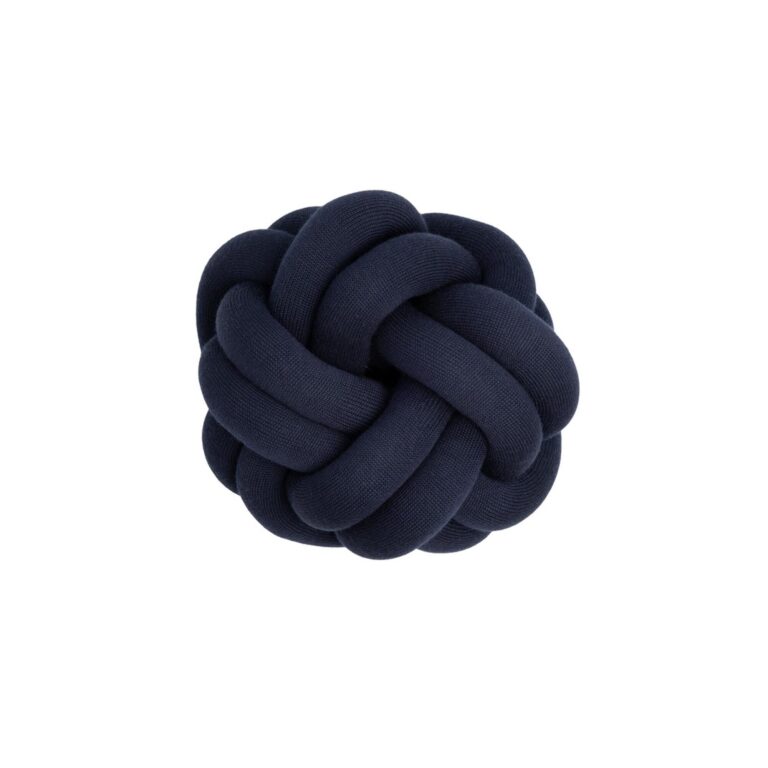 Knot Pude Mørkeblå