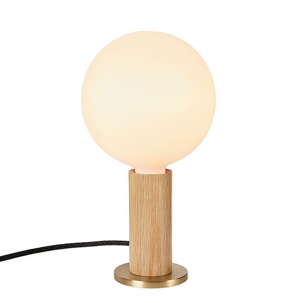 Knuckle Bordlampe Egetræ med Sphere IV Pære