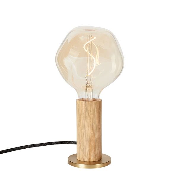 Knuckle Bordlampe Egetræ med Voronoi-I Pære