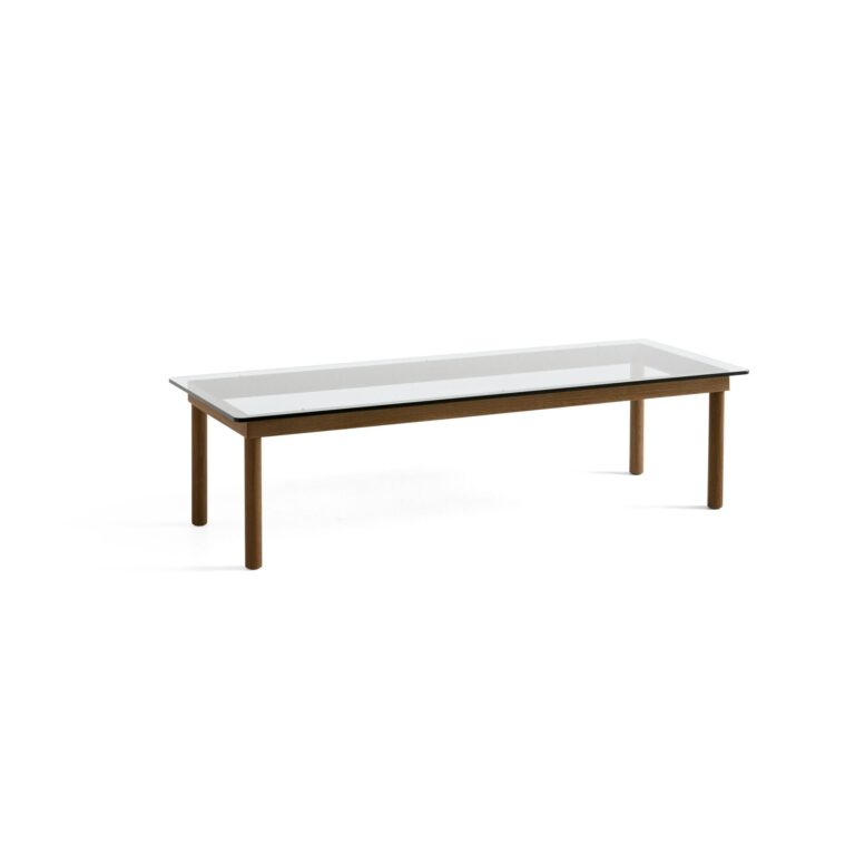 Kofi Sofabord 140x50 Valnød/Klar Glas