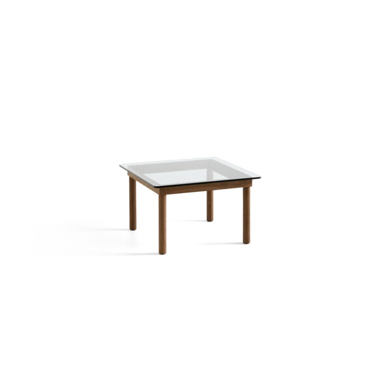 Kofi Sofabord 60x60 Valnød/Klar Glas