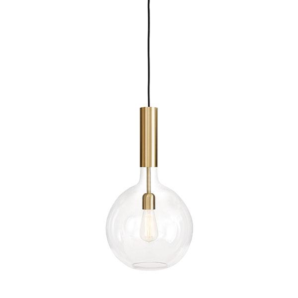 Konsthantverk Rosdala Lille Pendel - Klart Glas & Slebet Messing