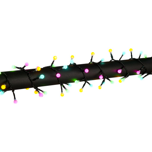 Konstsmide Cherry udendørs lyskæde, 200 pastelfarvede lys, 9,38 meter