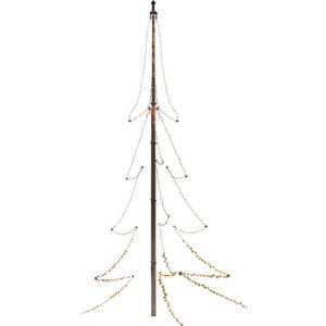 Konstsmide lyskæde til flagstang, 408 ravfarvede lys, 9 meter