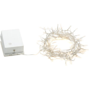 Konstsmide udendørs lyskæde, batteri, 80 varm hvide lys, 7,9 meter