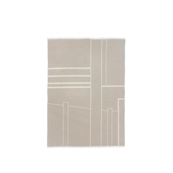 Kristina Dam Studio Architecture Plaid Cotton Råhvid/Beige Melange