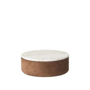 Kristina Dam Studio Suede Opbevaringskasse Stor Beige/Karamel