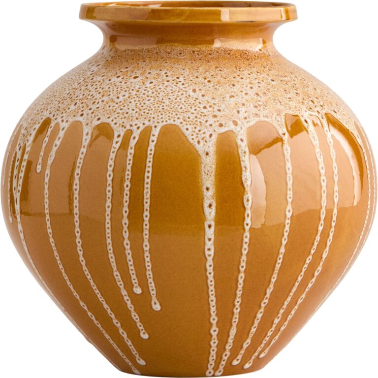 Kyoto Vase 28 Creme/Honning