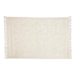 LAFORMA Dabria 100% bomuldstæppe i beige 140 x 200 cm