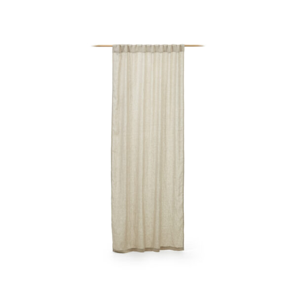 LAFORMA Malavella gardin, 100% lino i beige, 140 x 270 cm