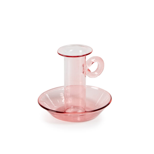 LAFORMA Yumalay lille lysestage i pink glas