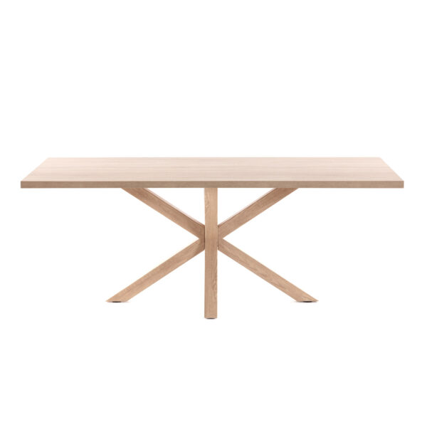 LAFORMA rektangulær Arya spisebord - natur melamin og stål (160x100