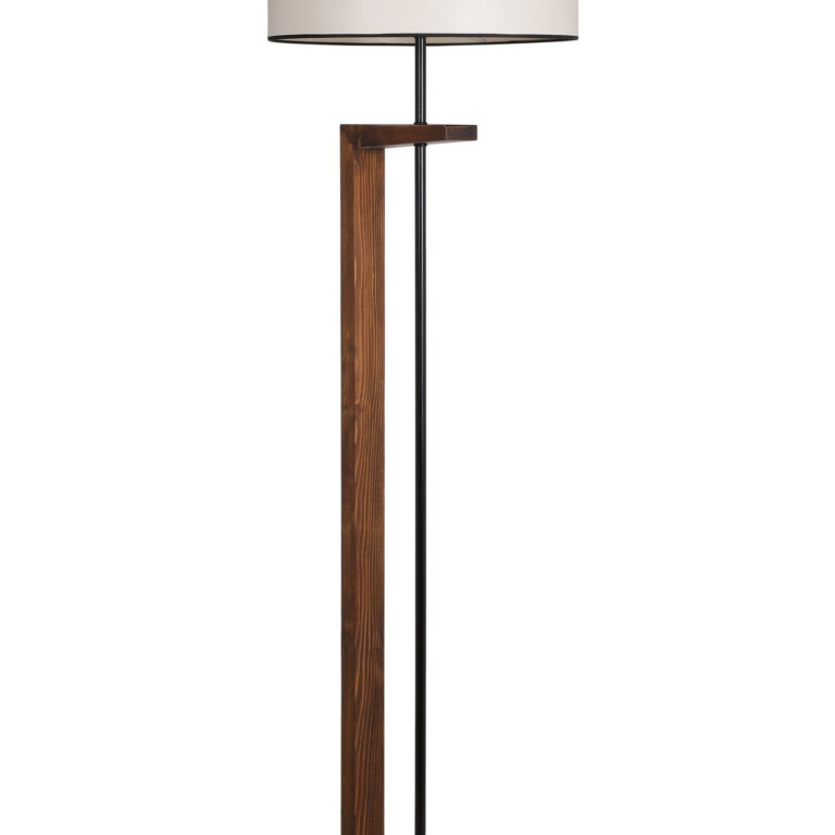 LUMI Solifera gulvlampe - creme stof og grantræ