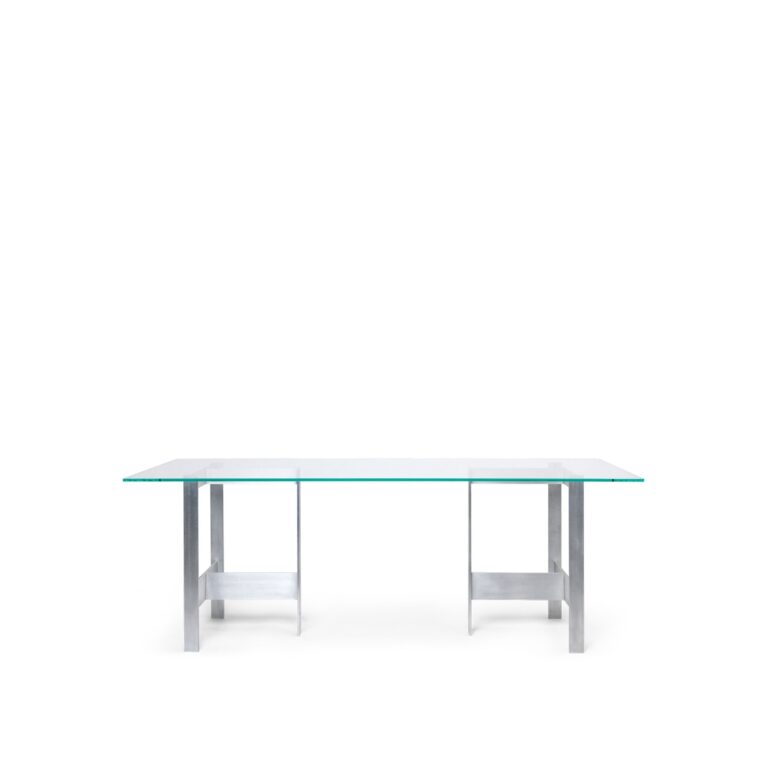 Lager Spisebord 90x200 Glas/Aluminium