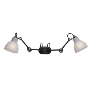 Lampe Gras N204 Double Badeværelses Væglampe Sort/Polykarbonat – DCWéditions