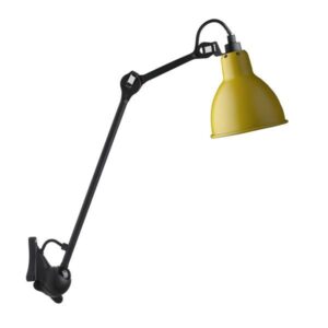 Lampe Gras N222 Væglampe Mat Sort & Mat Gul