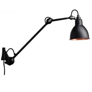 Lampe Gras N222 Væglampe Mat Sort & Mat Sort/kobber