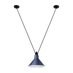 Lampe Gras N323 L Conic Pendel Sort/Blå