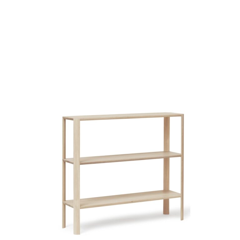 Leaf Reol 1x3 Hvid Olieret Egetræ