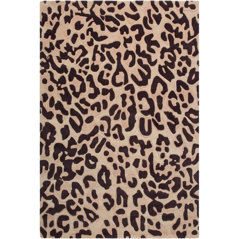Leopard Gulvtæppe 250x350 cm Brun