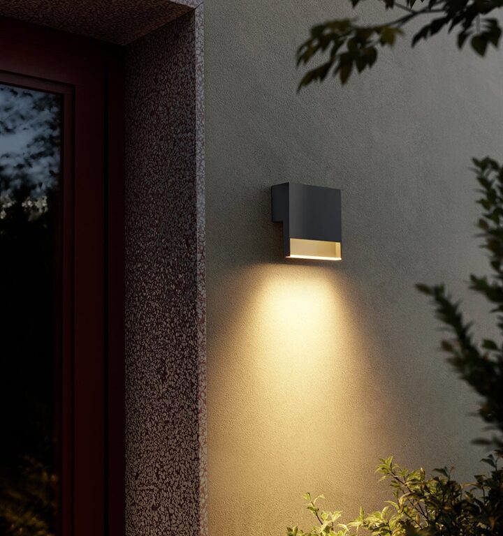 Li.2 udendørs væglampe, antrasit