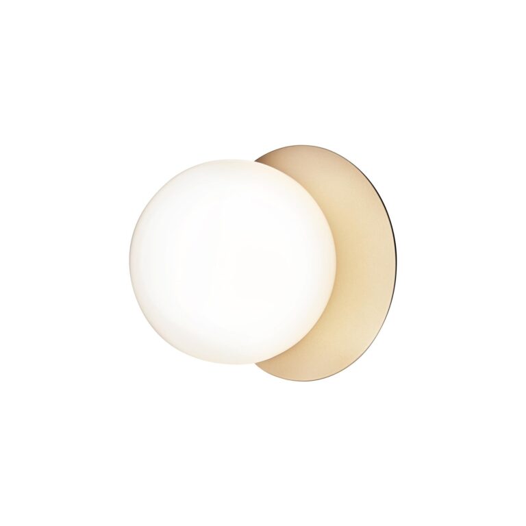 Liila 1 Væg/Loftlampe Guld & Opal Glas Medium