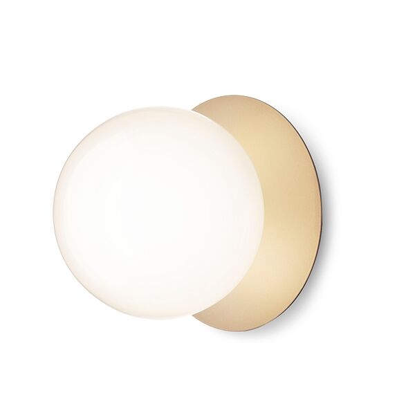 Liila 1 Væg/Loftlampe Guld & Opal Glas Stor