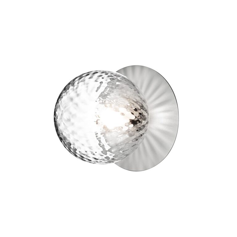 Liila 1 Væg/Loftlampe Sølv & Klar Glas Medium