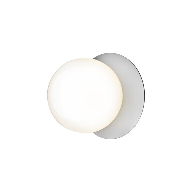 Liila 1 Væg/Loftlampe Sølv & Opal Glas Medium