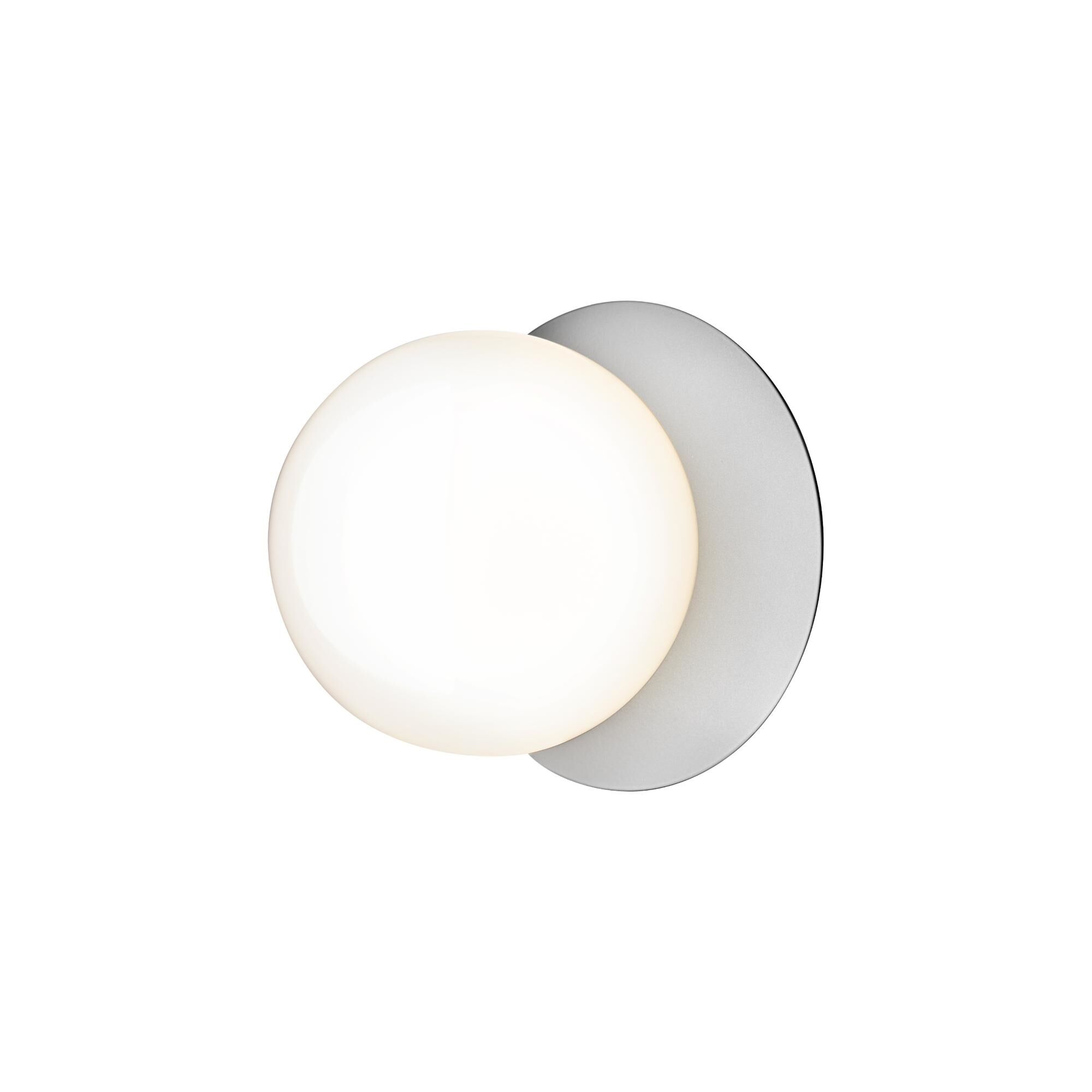 Liila 1 Væg/Loftlampe Sølv & Opal Glas Medium