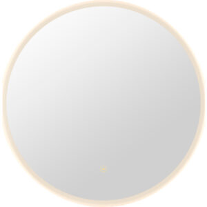 Loevschall Atlas spejl med lys, Ø60 cm