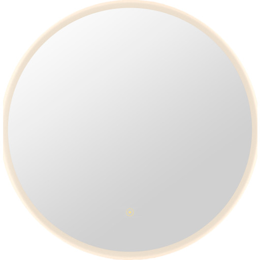 Loevschall Atlas spejl med lys, Ø60 cm