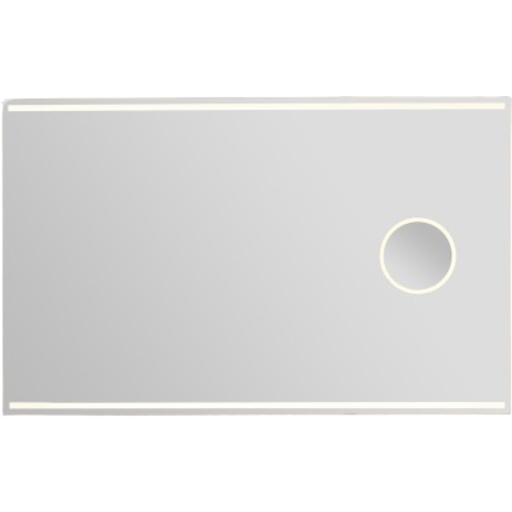 Loevschall Focus spejl med lys, 120x75 cm