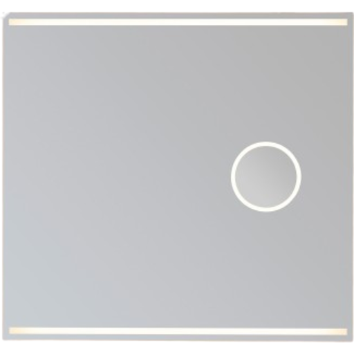 Loevschall Focus spejl med lys, 80x75 cm