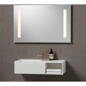 Loevschall Godhavn spejl med lys, 100x65 cm