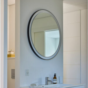 Loevschall Pisa spejl med lys, Ø80 cm