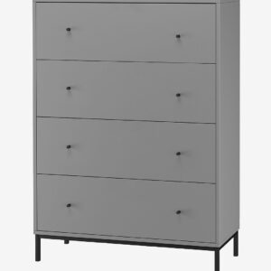 Loft24 - Kommode Celine 4 skuffer - Grå - Kommoder - - Homeroom