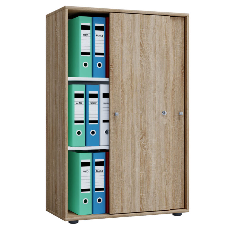 Lona XL skab, m. 2 skydelåger og 2 hylder - natur træ