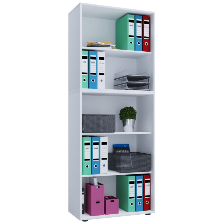 Lona XXL reol, m. 4 hylder - hvid træ