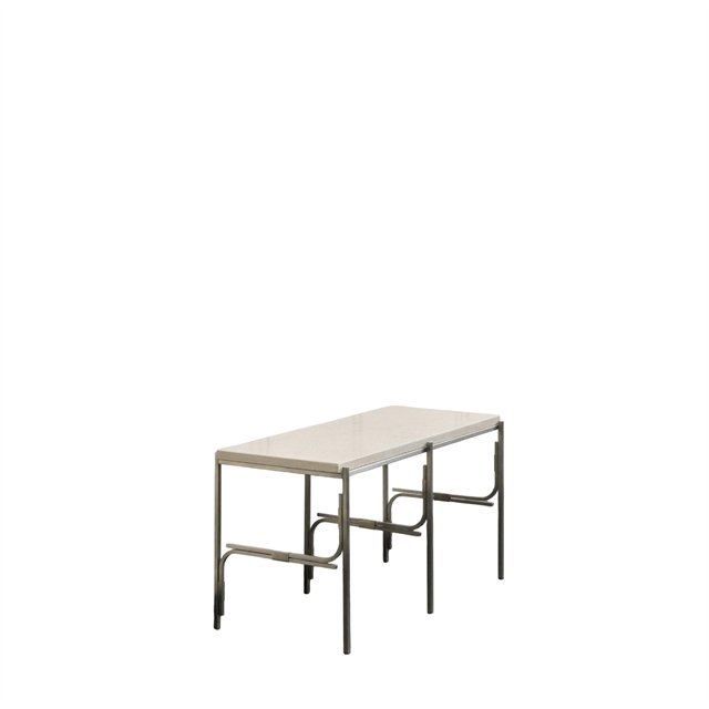 Louise Roe Axis Display Unit 02 Reol Rustfri Stål/Ataija Azul Marble