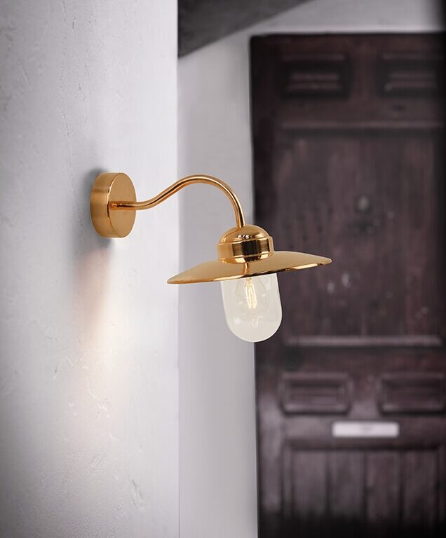 Luxembourg udendørs væglampe, kobber